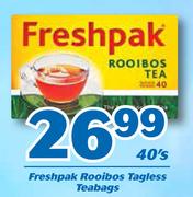 Feshpak Rooibos Tagless Teabags-40's Pack