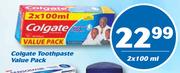Colgate Toothpaste Value Pack-2 x 100ml