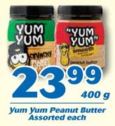 Yum Yum Peanut Butter-400g Each