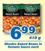 Rhodes Baked Beans In Tomato Sauce-410g Each