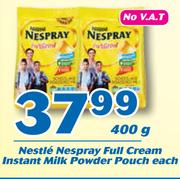 Nestle Nespray Full Cream Instant Milk Powder Pouch-400g Each