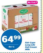 Fair Cape Long Life Full Cream Milk-6 x 1Ltr