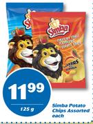 Simba Potato Chips Assorted-125g Each