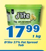 D'Lite 37% Fat Spread Tub-1Kg