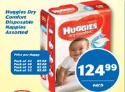 Huggies Dry Comfort Disposable Nappies Assorted Each