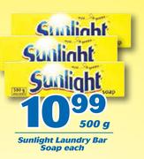 Sunlight Laundry Bar Soap-500g Each
