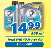 Total SAE 40 Motor Oil-500ml