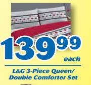 L&G 3-Piece Queen/Double comforter Set-Each