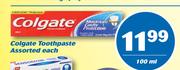 Colgate Toothpaste Assorted-100ml Each