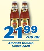 All Gold Tomato Sauce-700ml Each