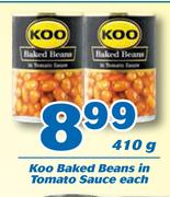 Koo Baked Beans In Tomato Sauce-410g Each