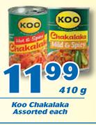 Koo Chakalaka-410g Each