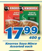 Knorrox Soya Mince-400g Each