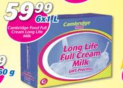 Cambridge Food Full Cream Long Life Milk-6 X 1L