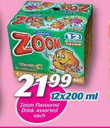 Zoom Flavoured Drink Assorted-12 X 200ml