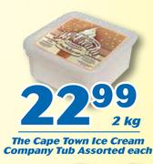 The Cape Town Ice Cream Company Tub Assorted-2kg Each