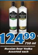 Russian Bear Vodka Assorted-750ml Each