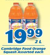 Cambridge Food Orange Squash-2Ltr Each