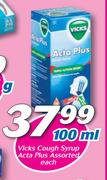 Vicks Cough Syrup Acta Plus Assorted-100ml