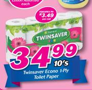 Twinsaver Econo 1-Ply Toilet Paper-10's