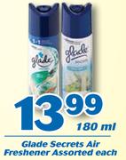 Glade Secrets Air Freshener-180ml Each