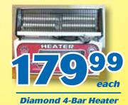 Diamond 4 Bar Heater-Each