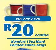 Komfort 10oz Hand Painted Coffee Mugs-For Any 3