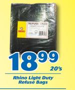 Rhino Light Duty Refuse Bags-20's