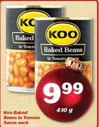 Koo Baked Beans In Tomato Sauce-410g Each
