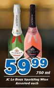 JC Le Roux Sparking Wine 750ml-Each