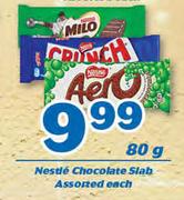 Nestle Chocolate Slab 80g-Each