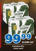 Savanna Dry Cans-6X500ml