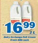 Dairy Exchange Full Cream Fresh Milk 2L-Each