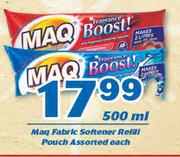 Maq Fabric Softener Refill Pouch Assorted-500ml Each