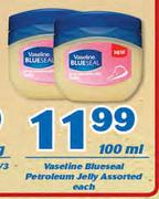 Vaseline Blueseal Petroleum Jelly Assorted-100ml Each