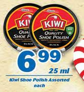Kiwi Shoe Polish Assorted-25ml Each