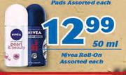 Nivea Roll On Assorted-50ml Each