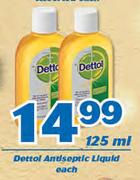 Dettol Antiseptic Liquid-125ml Each