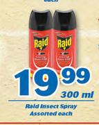 Raid Insect Spray Assorted-300ml Each