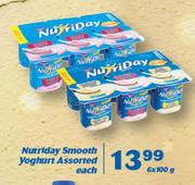 Nutriday Smooth Yoghurt Assorted-6 x 100g Each