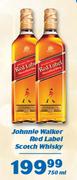 Johnnie Walker Red Label Scotch Whisky-750ml Each