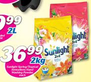 Sunlight Spring/Tropical Sensations Hand Washing Powder-2Kg Each