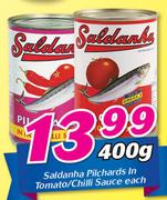 Saldanha Pilchards In Tomato/Chilli Sauce-400g Each