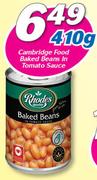 Cambridge Food Baked Beans In Tomato Sauce-410g