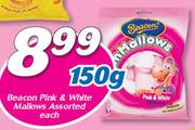 Beacon Pink & White Mallows Assorted-150g