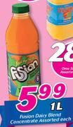 Fusion Dairy Blend Concentrate Assorted-1Ltr