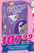 Cuddlers Comfort Disposable Nappies 44’s/48’s/50’s/52’s-Each