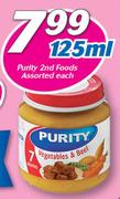 Purity 2nd Foods-125ml Each