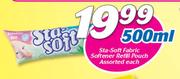 Sta-Soft Fabric Softener Refill Pouch-500ml Each