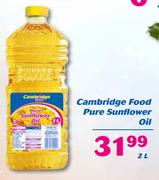 Cambridge Food Pure Sunflower Oil-2Ltr